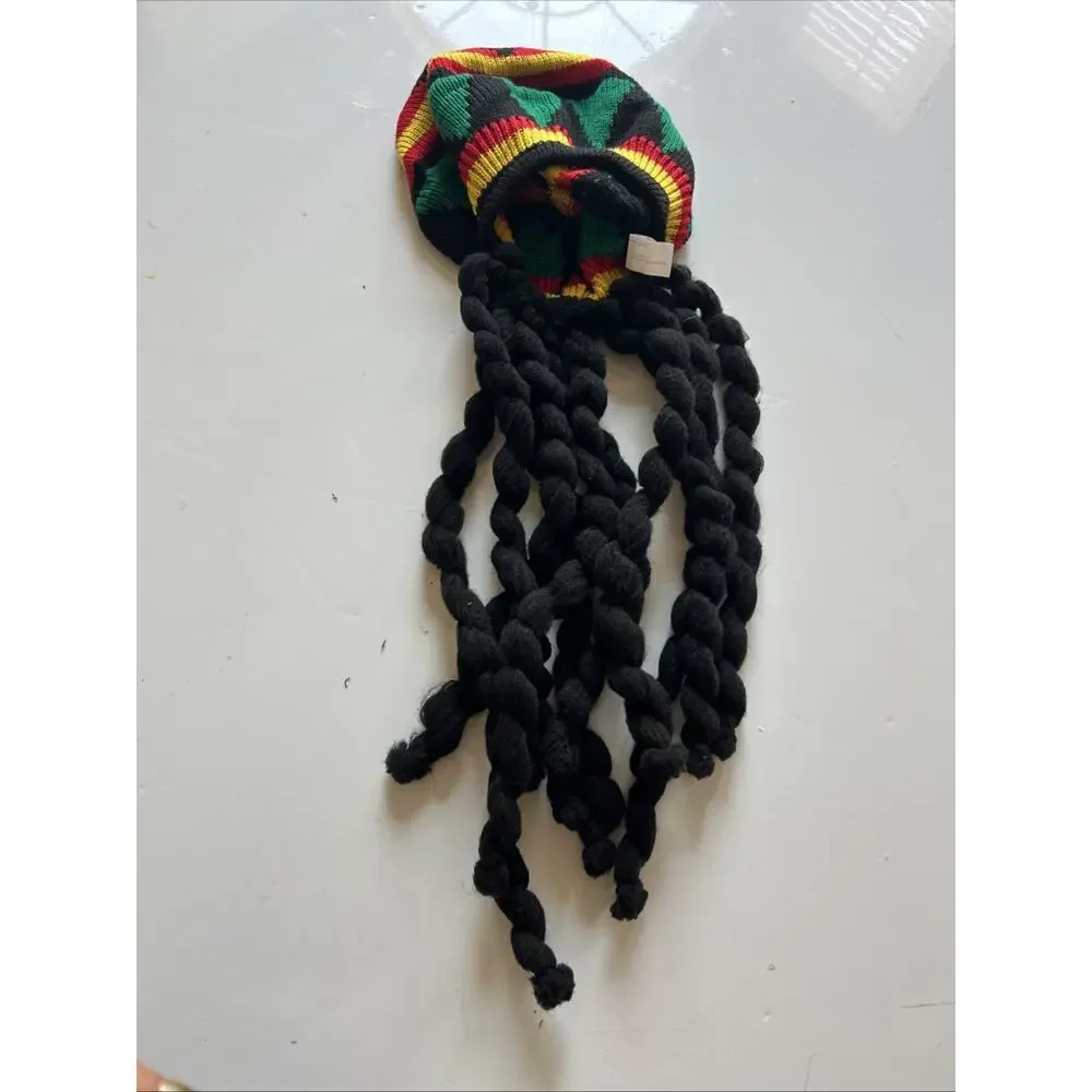 New Rasta Hat with Black Dreadlocks Wig Rasta Wig